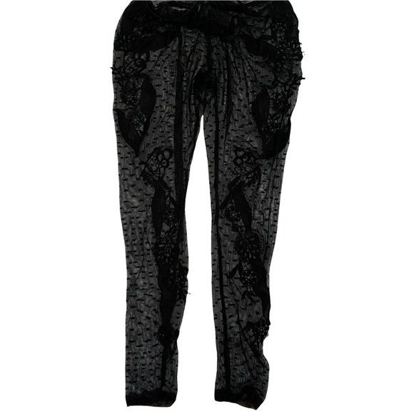 Urban Outfitters Staring at Stars Embroidered Mesh Legging Black Med NWT - Picture 4 of 8
